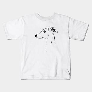 Italian Greyhound (Black and White) Kids T-Shirt